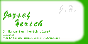 jozsef herich business card